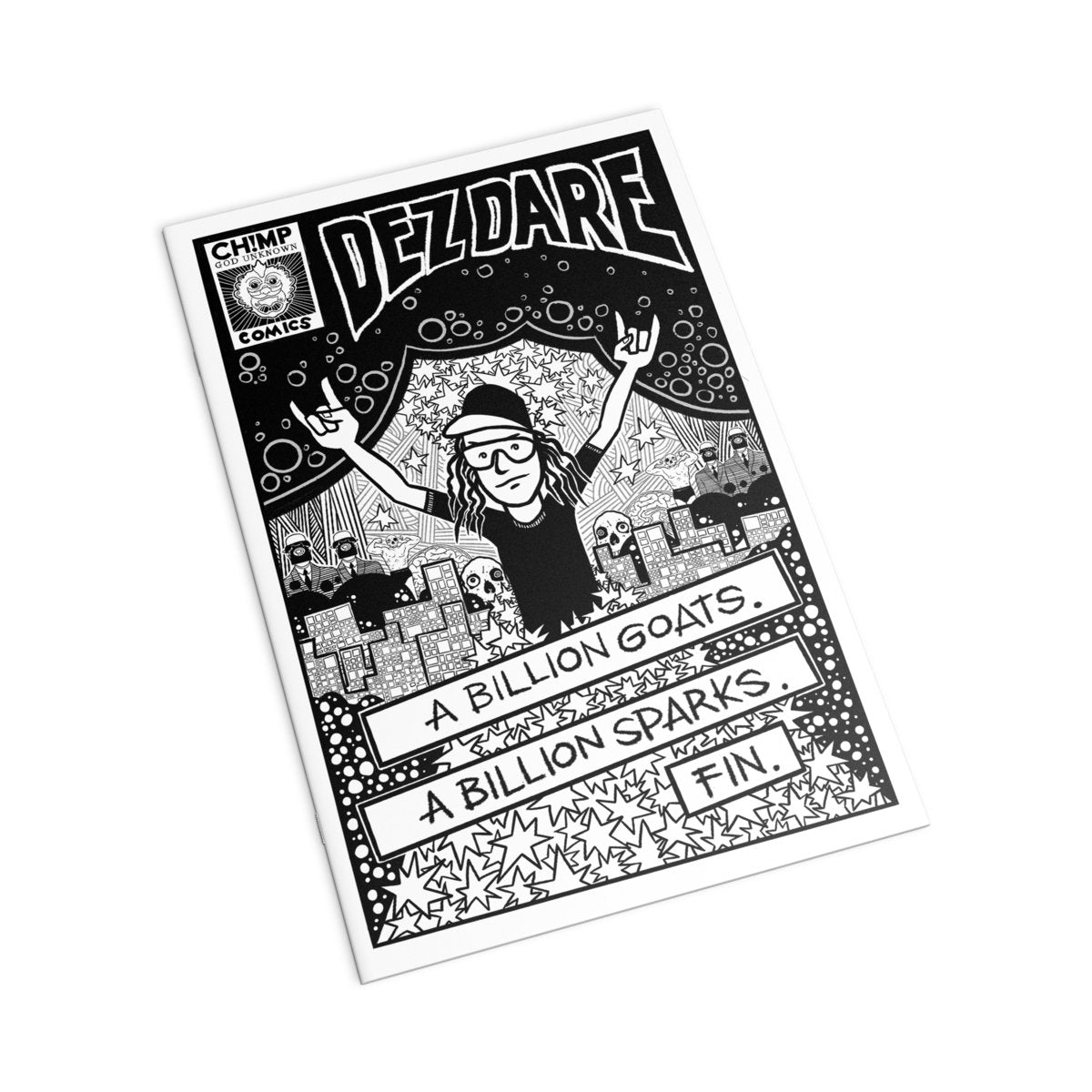 Dez Dare - A Billion Goats. A Billion Sparks. Fin. LP Aussie Psych Punk Legend + Comic