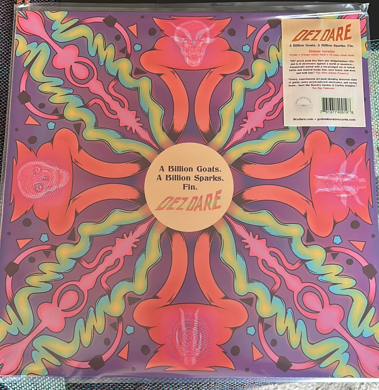 Dez Dare - A Billion Goats. A Billion Sparks. Fin. LP Aussie Psych Punk Legend + Comic